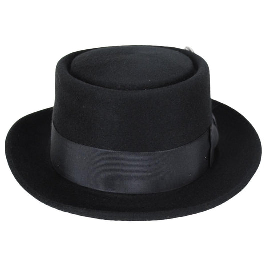 Bailey 1922 | Heritage Jett Wool Felt Pork Pie Hat | 130004 | front | BLACK