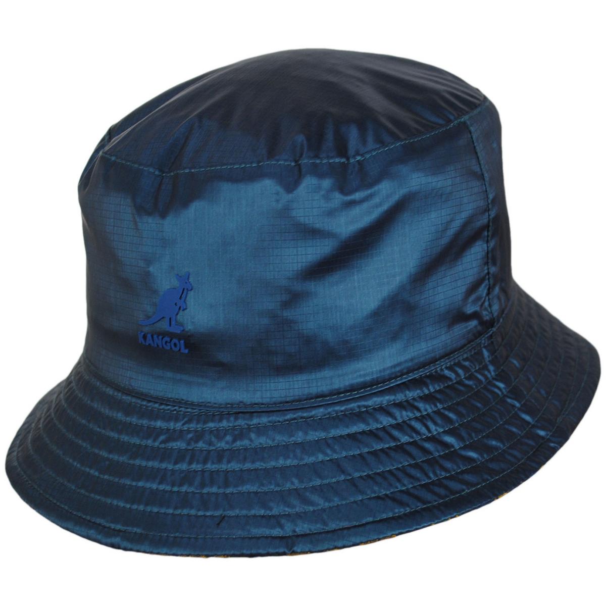 Kangol | Floral Jacquard Reversible Bucket Hat | 185834 | front | MARINE TEAL