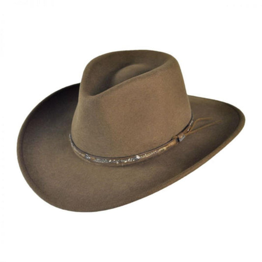 Stetson | Mountain Sky Crushable Wool Felt Outback Hat | 130678 | lead | ACORN