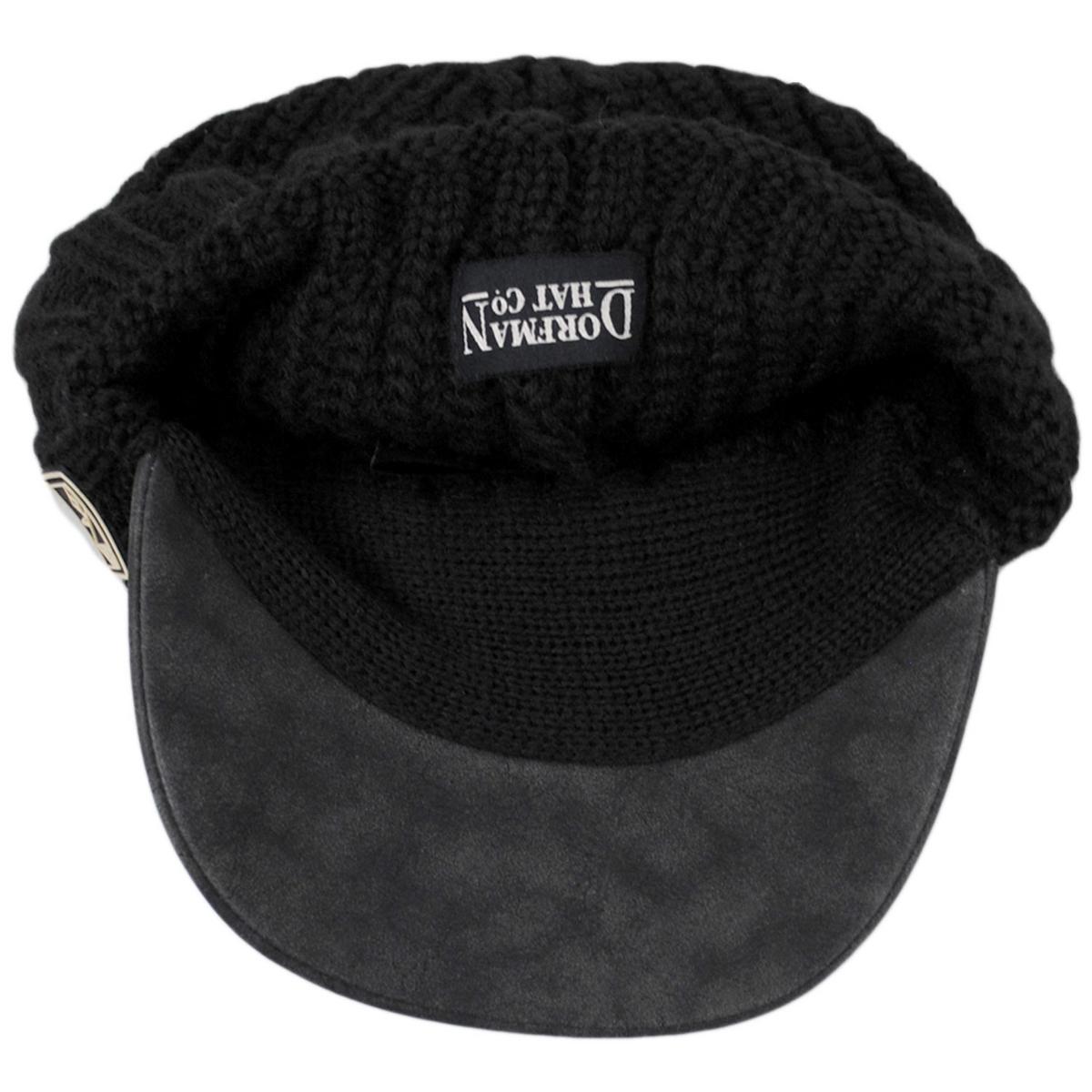 Dorfman Pacific | Summit Rib-Knit Radar Cap | 500044 | under | BLACK