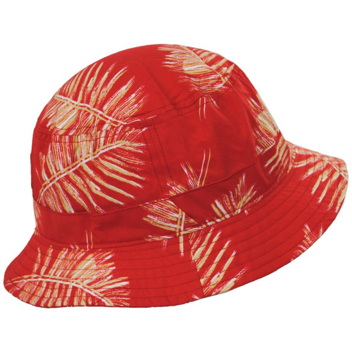 BRIXTON HATS | Beta Aloha Packable Cotton Bucket Hat | 185544 | profile | ALOHA RED