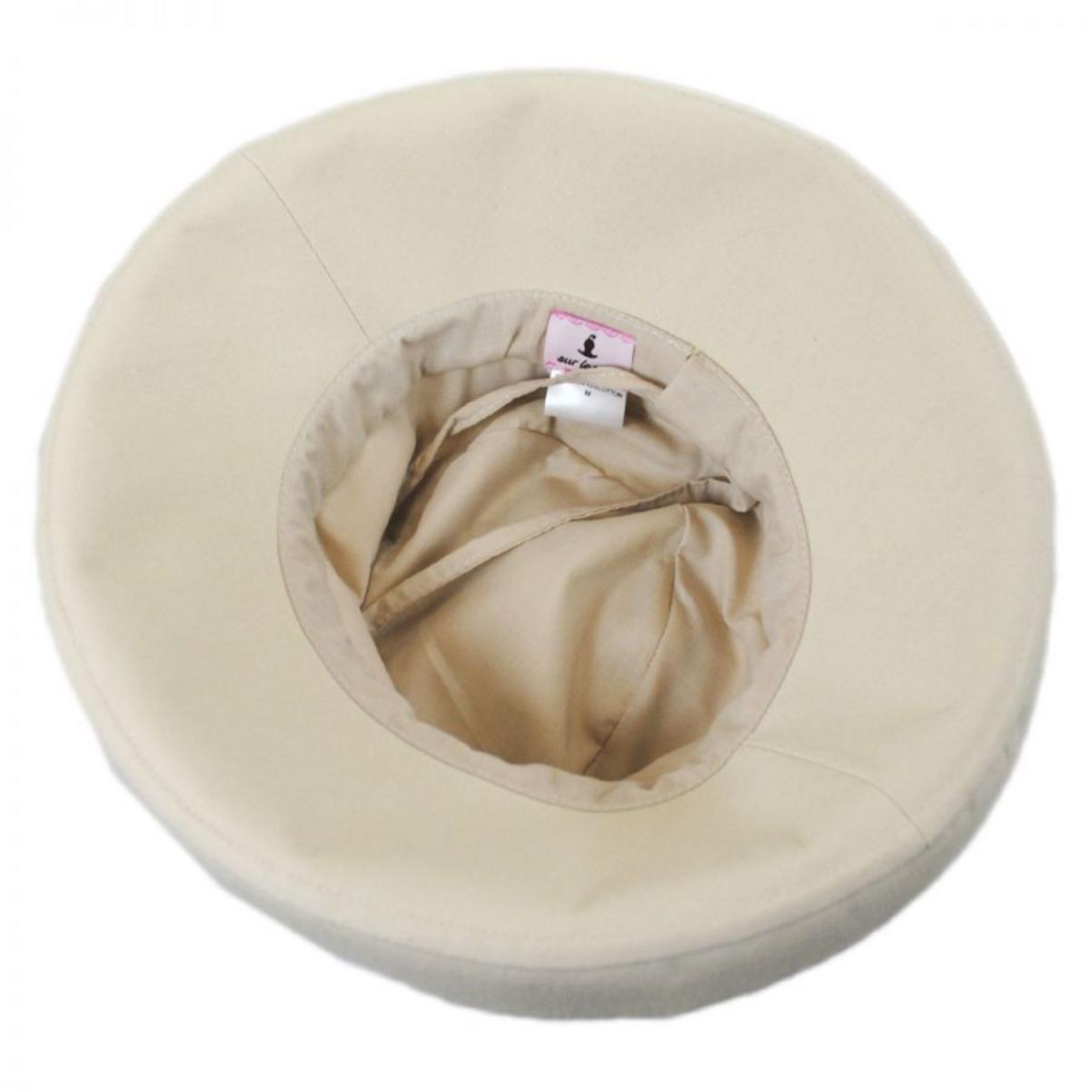 sur la tete | Lily Linen Breton Sun Hat | 109408 | under | SAND
