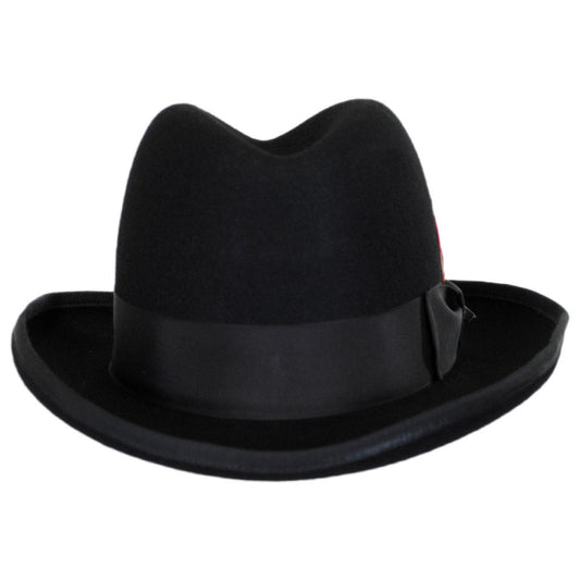 Jaxon Hats | Wholesale Made in the USA - Classics Wool Felt Godfather Hat B2B Pre-Pack | B2B131301 | front | BLACK
