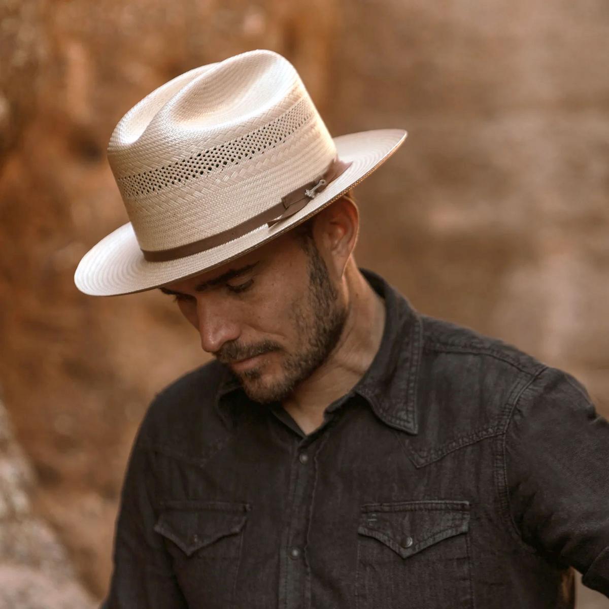 Stetson | Open Road 10X Shantung Vented Straw Western Hat | 126999 | lsmone | TOASTED