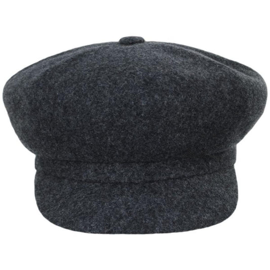 Kangol | Spitfire Wool Newsboy Cap | 160801 | front | DARK FLANNEL