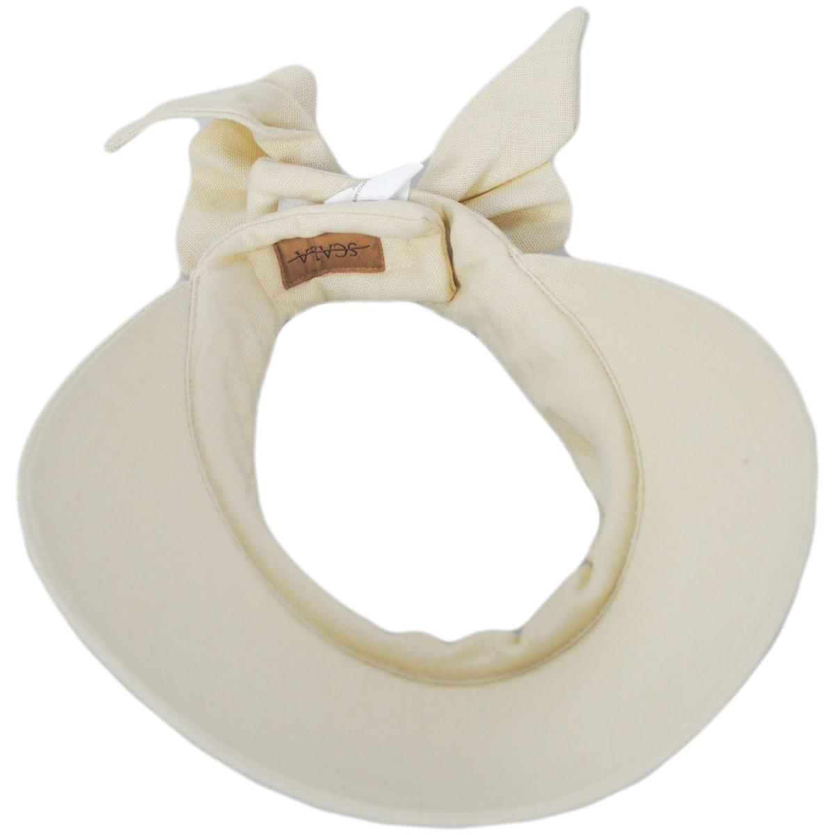 Scala | Backbow Cotton Visor | 195018 | under | NATURAL