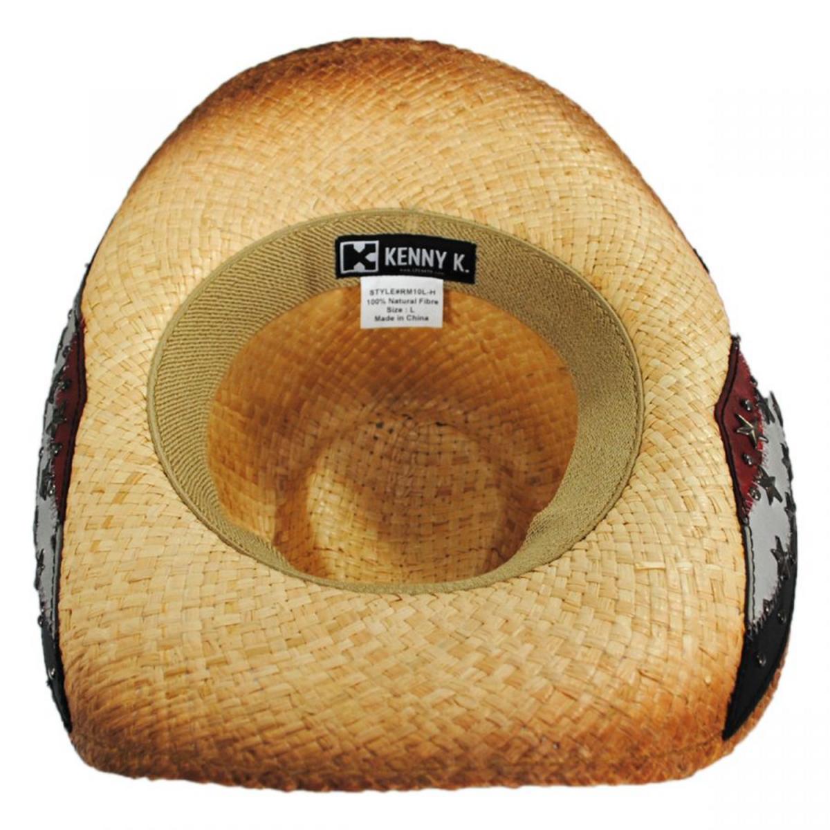 Kenny K | Star Spangled Toyo Straw Western Hat | 102223 | under | TEA