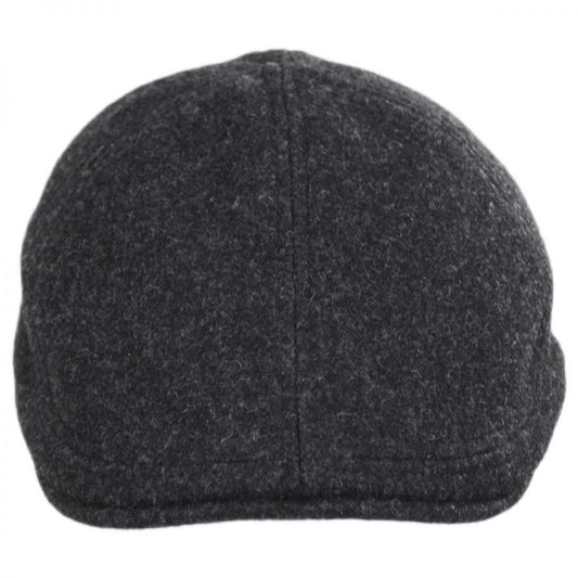Wigens Caps | Melton Wool Pub Duckbill Cap | 161953 | front | DARK GREY MELANGE