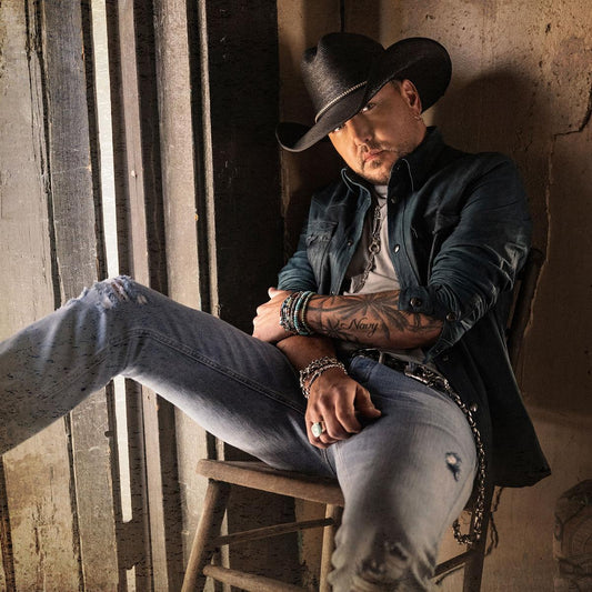 Resistol | Jason Aldean Collection Asphalt Cowboy Palm Straw Western Hat | 127062 | lsmone | BLACK