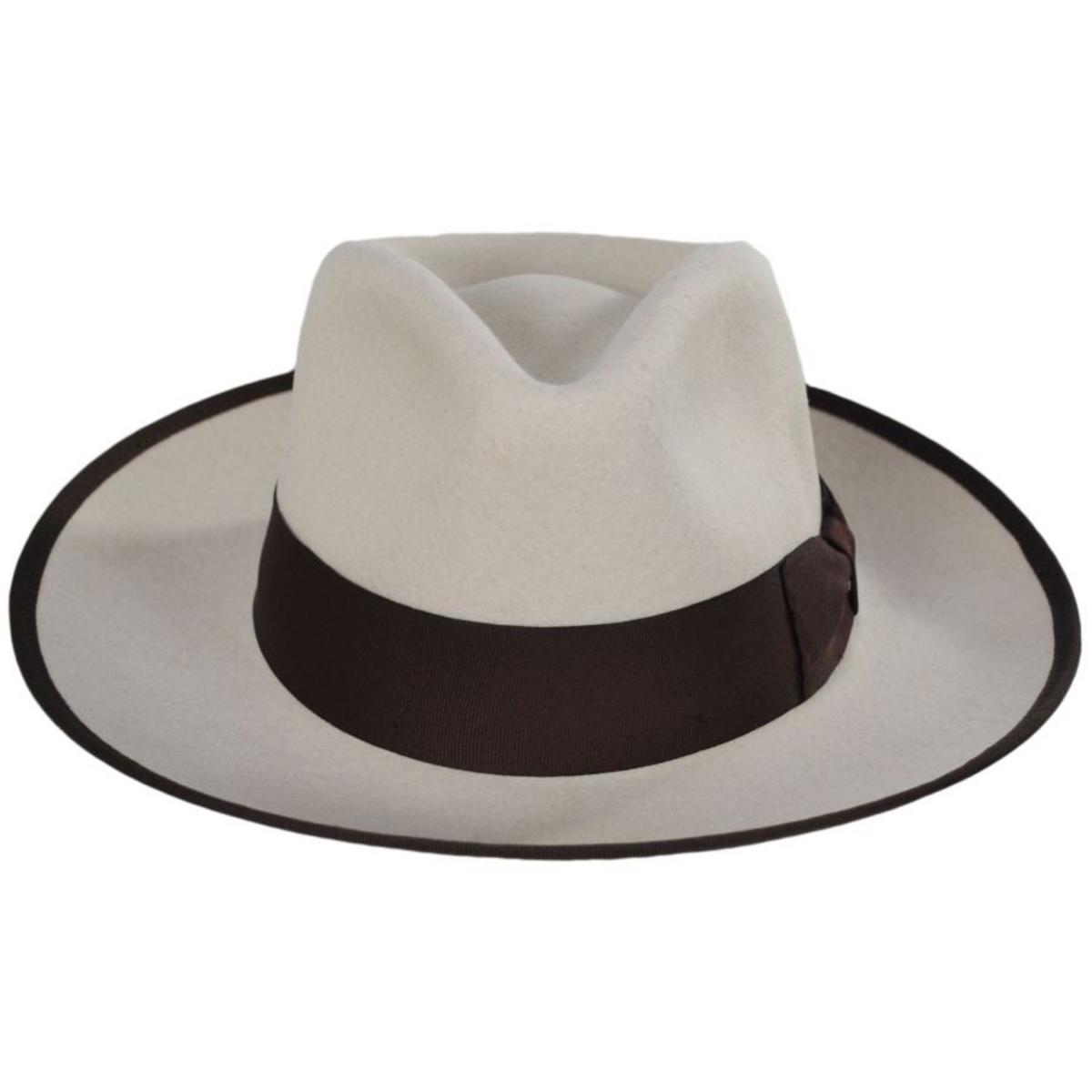 Bigalli | Kellan Wool Felt Fedora Hat | 131431 | front | CREAM