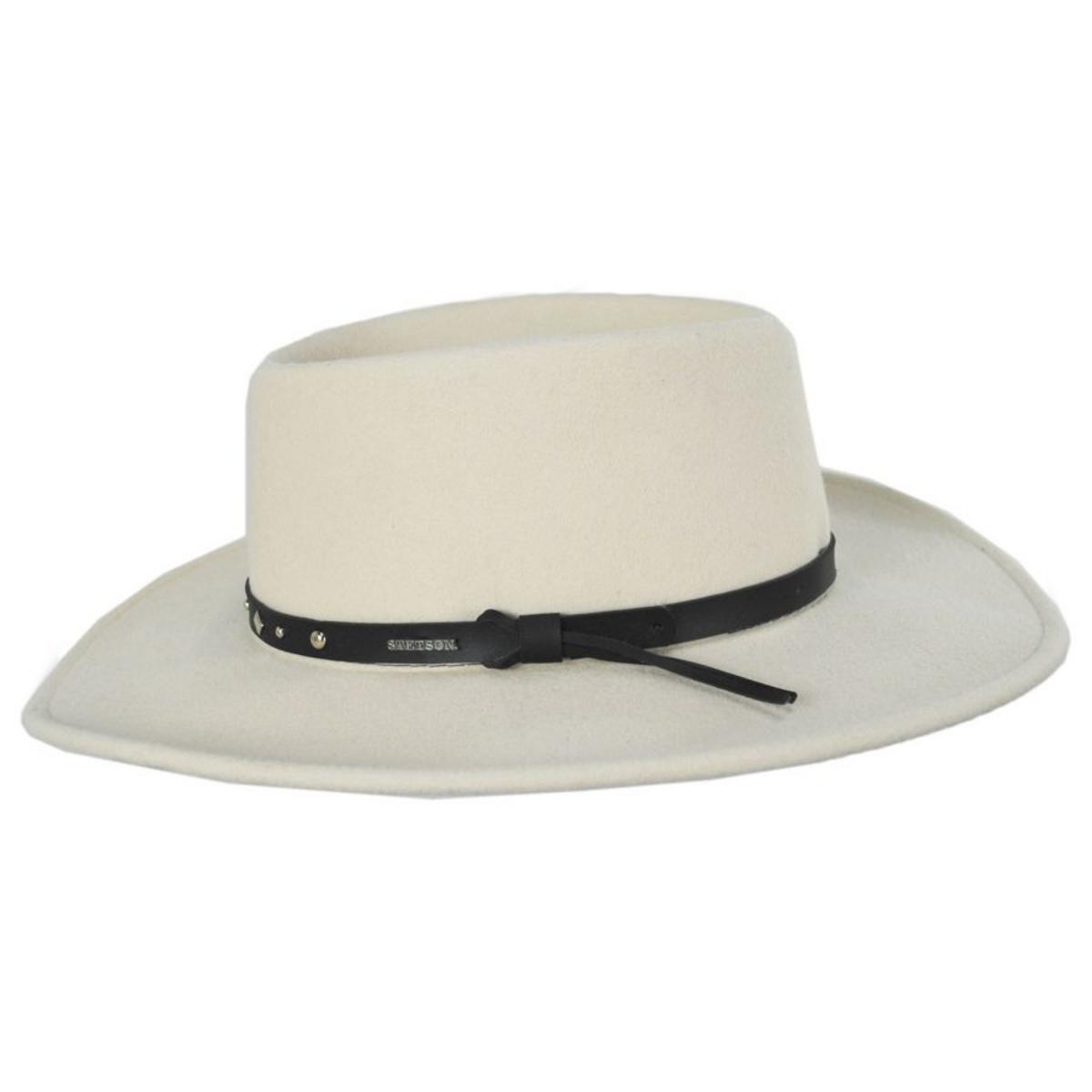 Stetson | Black Hawk Crushable Wool Felt Gambler Cowboy Hat | 130698 | profile | SILVERBELLY
