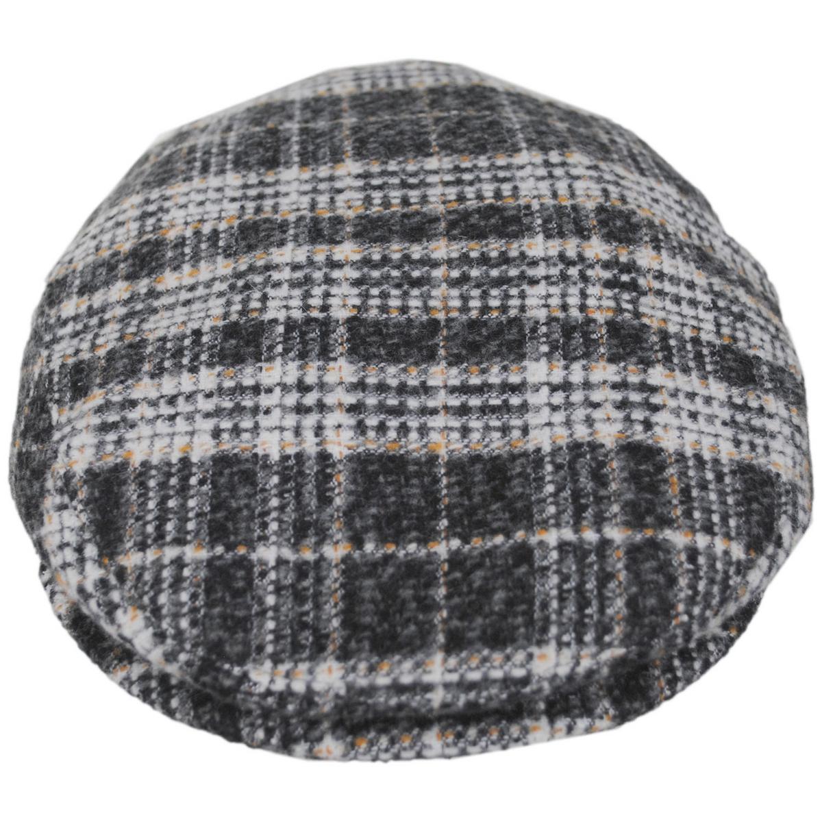 Bailey 1922 | Axel Plaid Earflap Ivy Cap | 167238 | front | BLACK PLAID