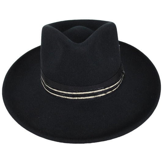 Bailey 1922 | Klinger Wool LiteFelt Fedora Hat | 133310 | front | BLACK
