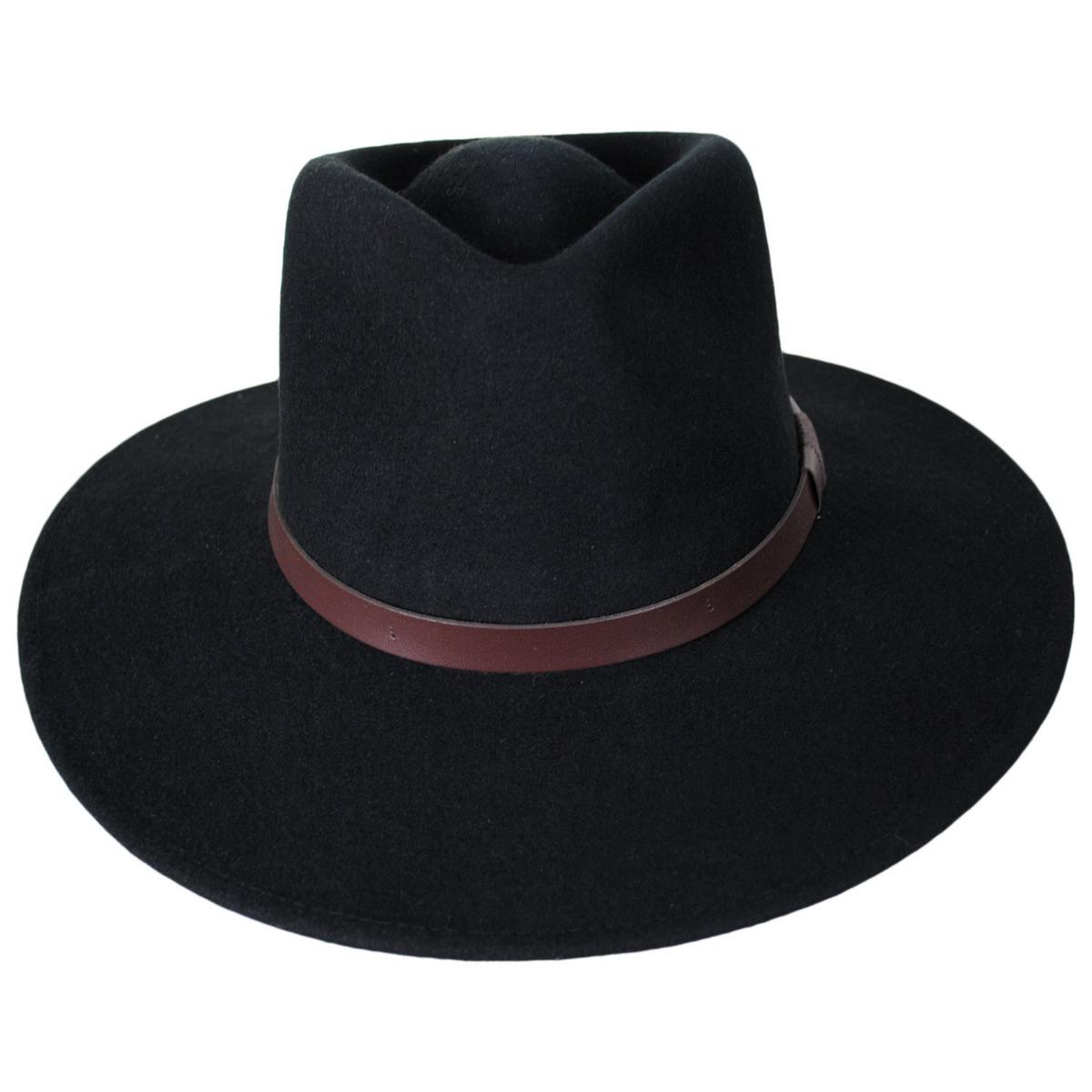 Bigalli | Australian Wool Felt Outback Hat | 131419 | front | BLACK
