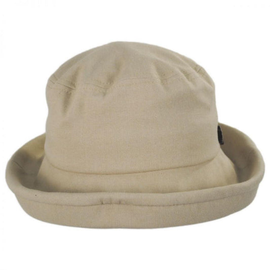 sur la tete | Arbres Linen and Cotton Bucket Hat | 109403 | front | BEIGE