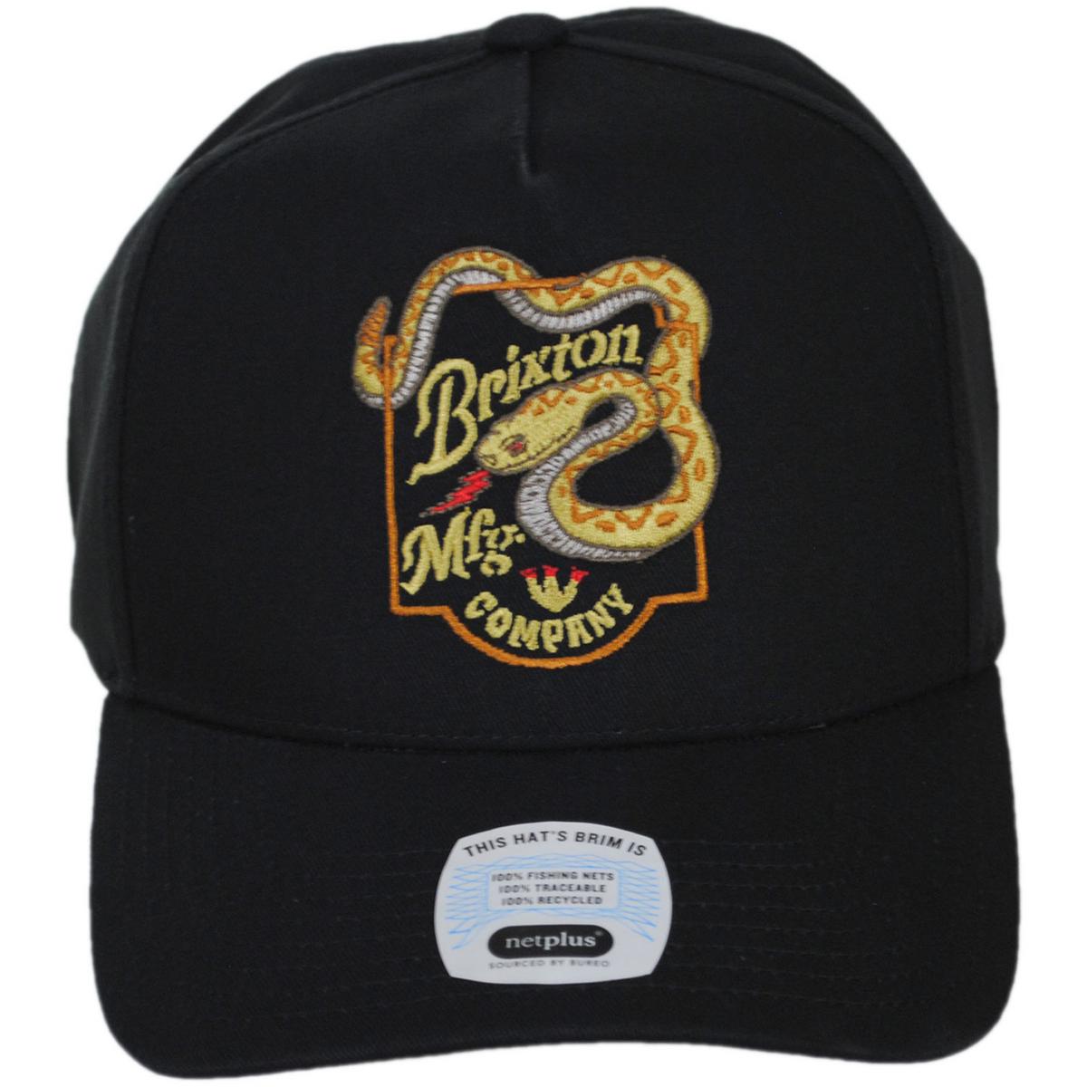 BRIXTON HATS | Rothwell Cotton HP Snapback Baseball Cap | 201879 | front | BLACK