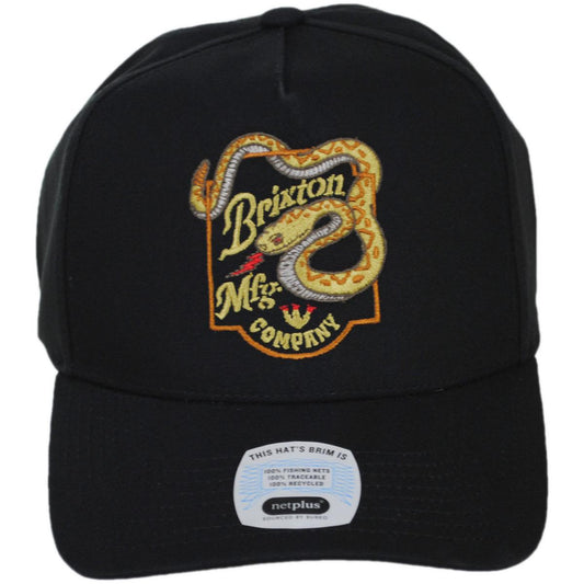 BRIXTON HATS | Rothwell Cotton HP Snapback Baseball Cap | 201879 | front | BLACK