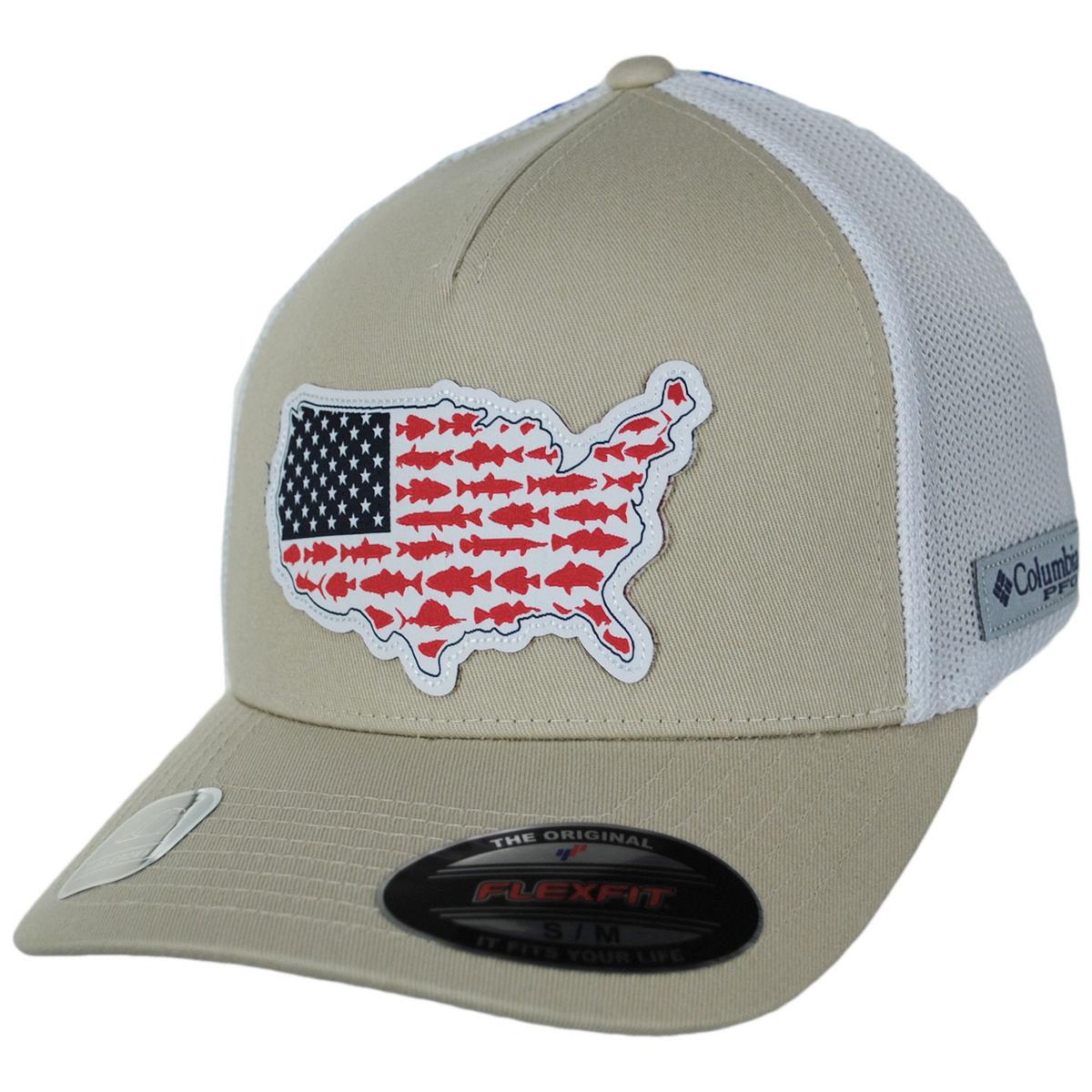 Columbia Sportswear | PFG Statetriot Mesh Flexfit Fitted Baseball Cap | 400162 | lead | FOSSIL