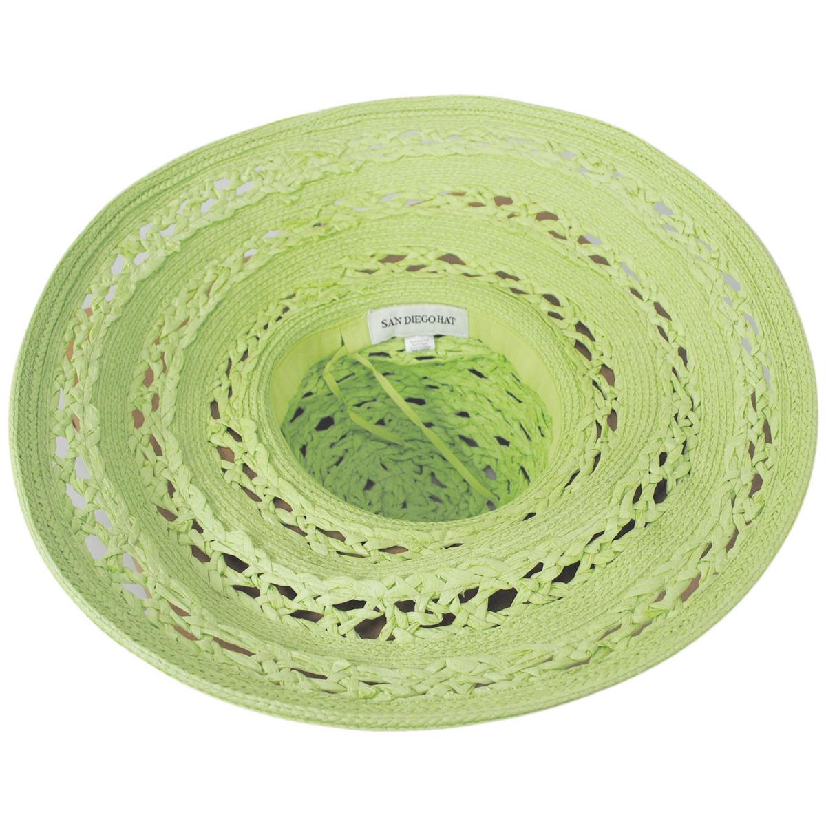 San Diego Hat Company | Sierra Toyo Straw Lampshade Sun Hat | 103690 | under | LIME