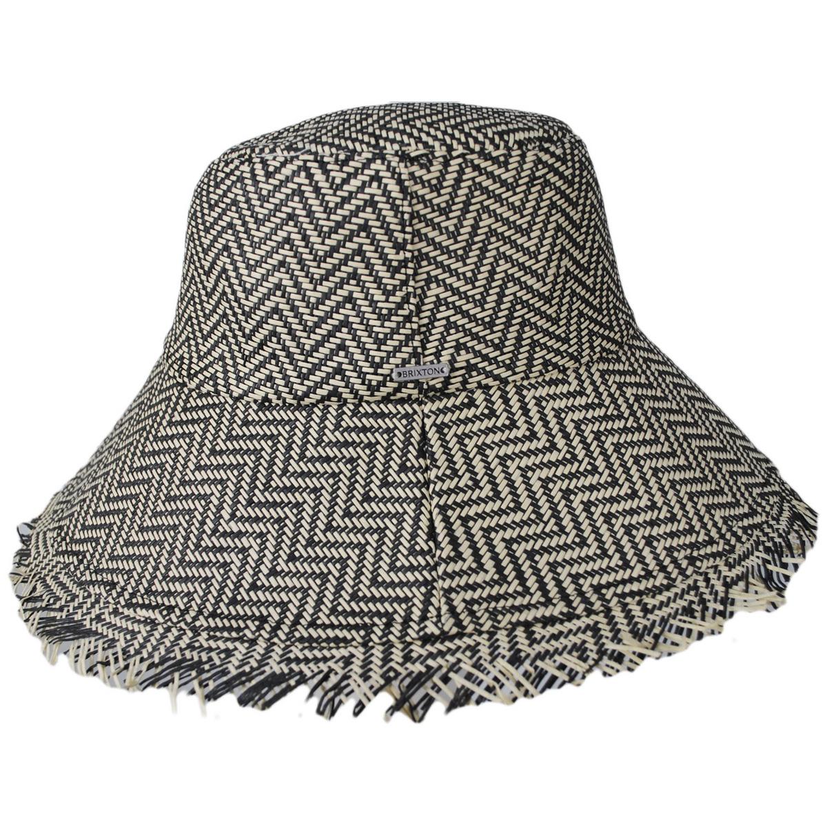 BRIXTON HATS | Alice Toyo Straw Bucket Hat | 104048 | profile | BLACK/NATURAL