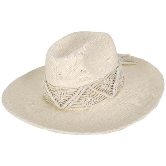 BRIXTON HATS | Matteo Bangora Straw Western Hat | 104059 | lead | BONE/BONE