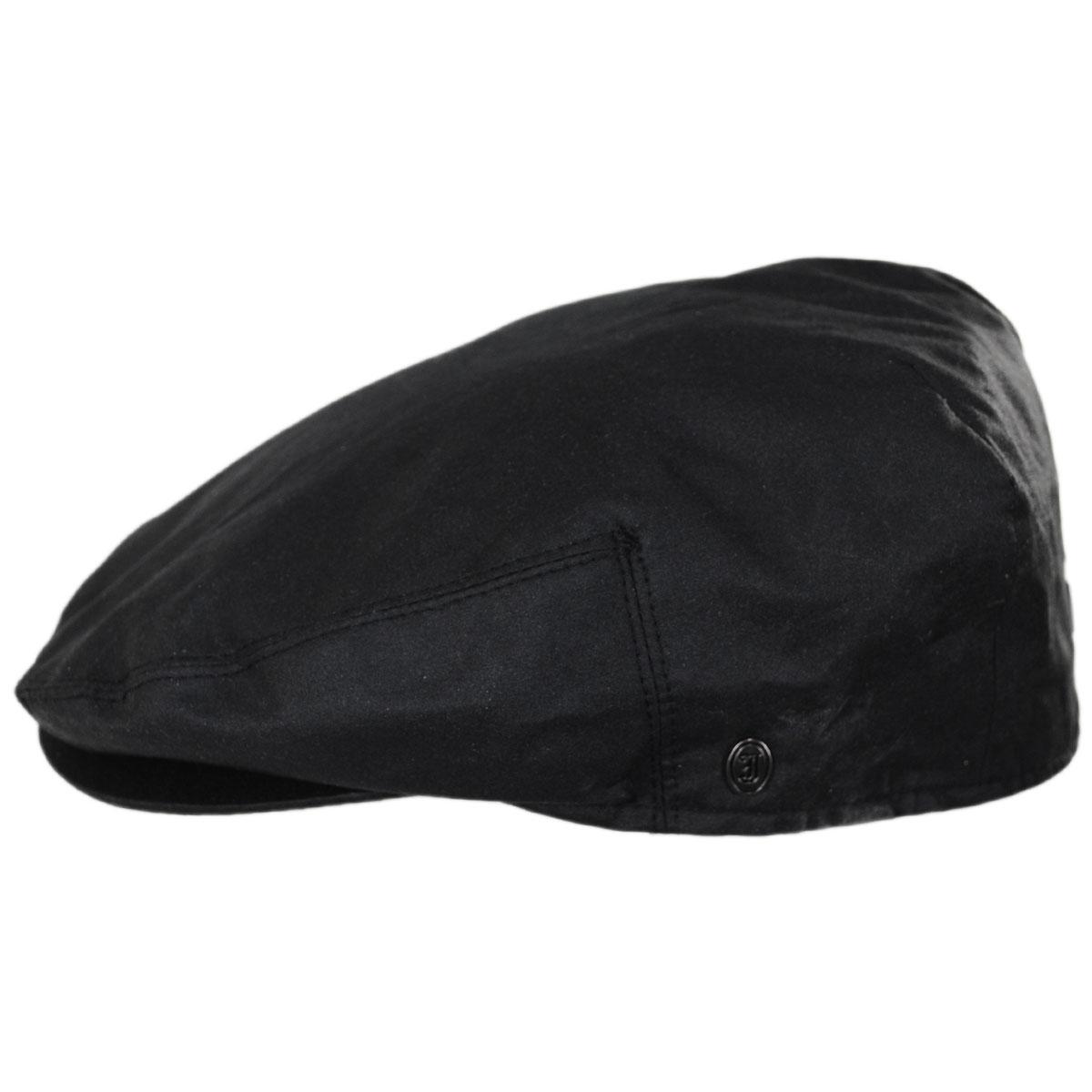 Jaxon Hats | Wholesale Waxed Cotton Ivy Cap B2B Pre-Pack | B2B167742 | profile | BLACK