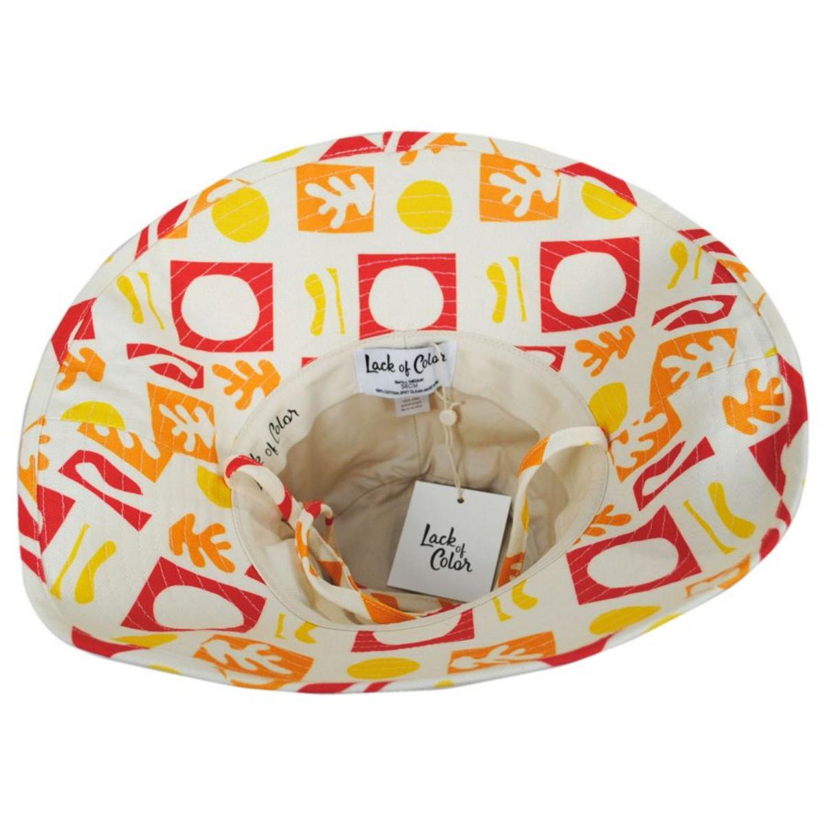 Lack of Color | Holiday Retro Cotton Bucket Hat - White/Red | 187302 | under | SUN