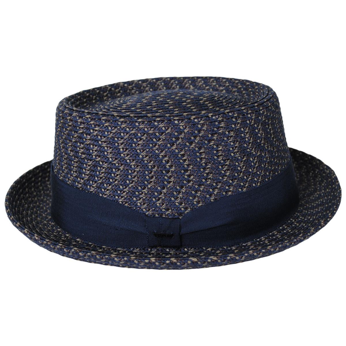Bailey 1922 | Waits Sewn Braid Straw Pork Pie Hat | 127798 | profile | MIDNIGHT BLUE