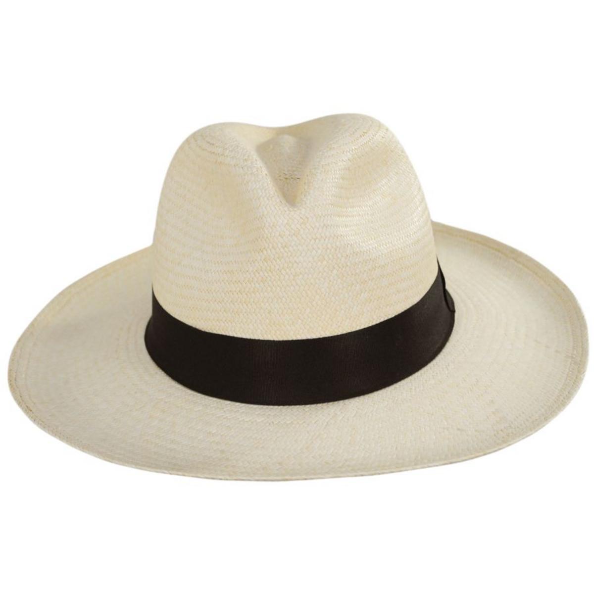Hats Montecristi | Panama Straw Grade 10 Clasico Center Pinch Fedora Hat | 127127 | front | NATURAL