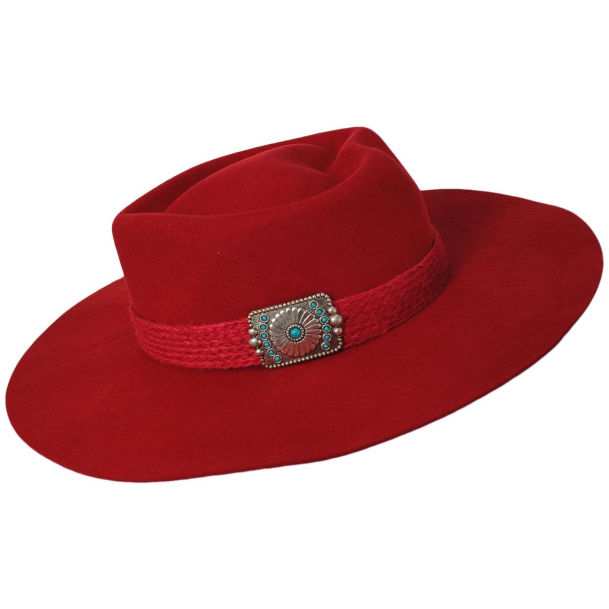 Charlie 1 Horse | Fling Wool Felt Rancher Fedora Hat | 124974 | profile | RED