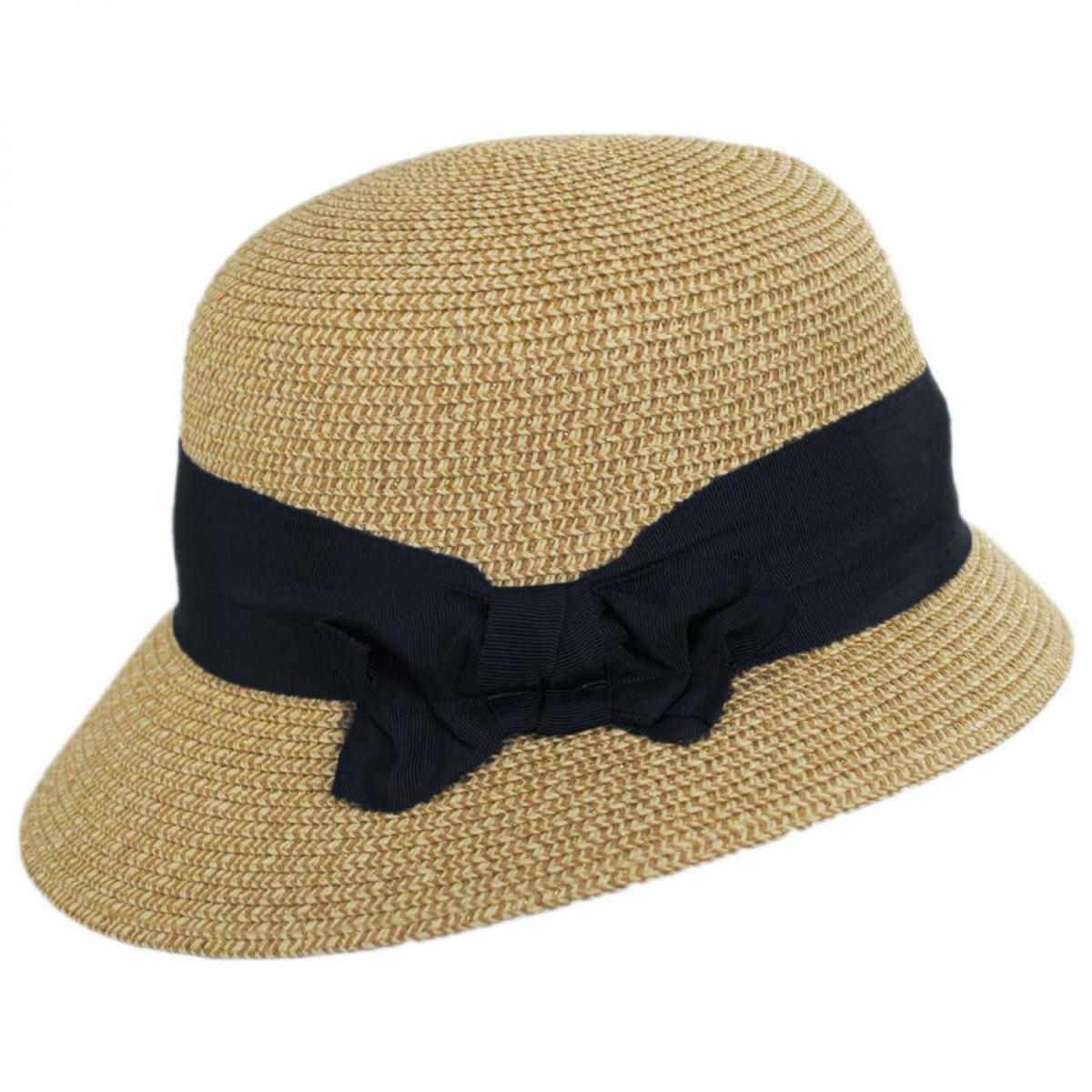 Physician Endorsed | Spectator Toyo Straw Blend Cloche Hat | 102776 | profile | GOLD/BLACK