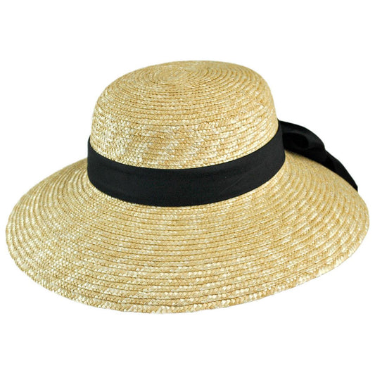 sur la tete | Wholesale Milan Straw Boater Sun Hat B2B Pre-Pack