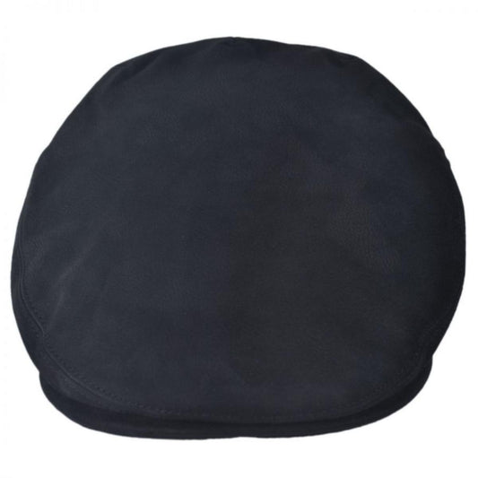 City Sport Caps | Matte Nappa Leather Ivy Cap | 175038 | front | BLACK