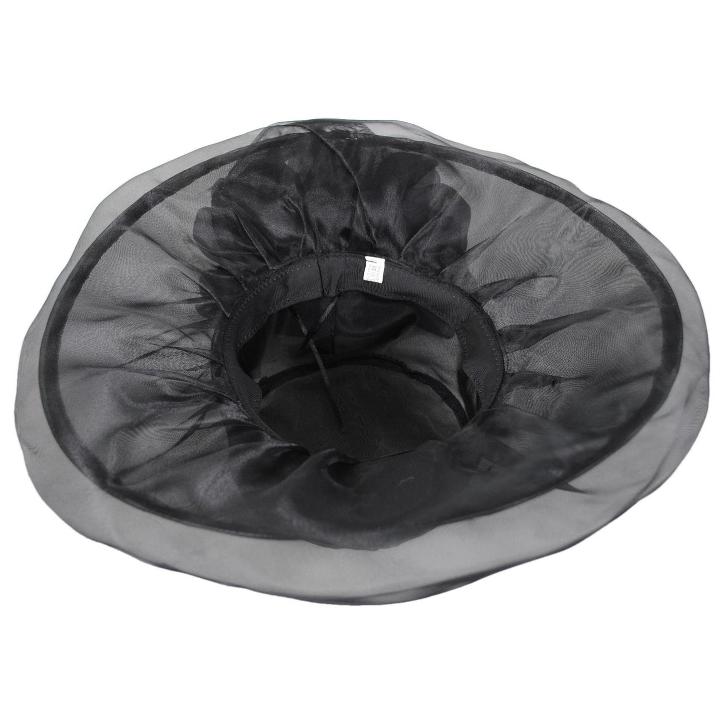 Sophia | Flower Clip Organza Dress Hat | 122910 | under | BLACK