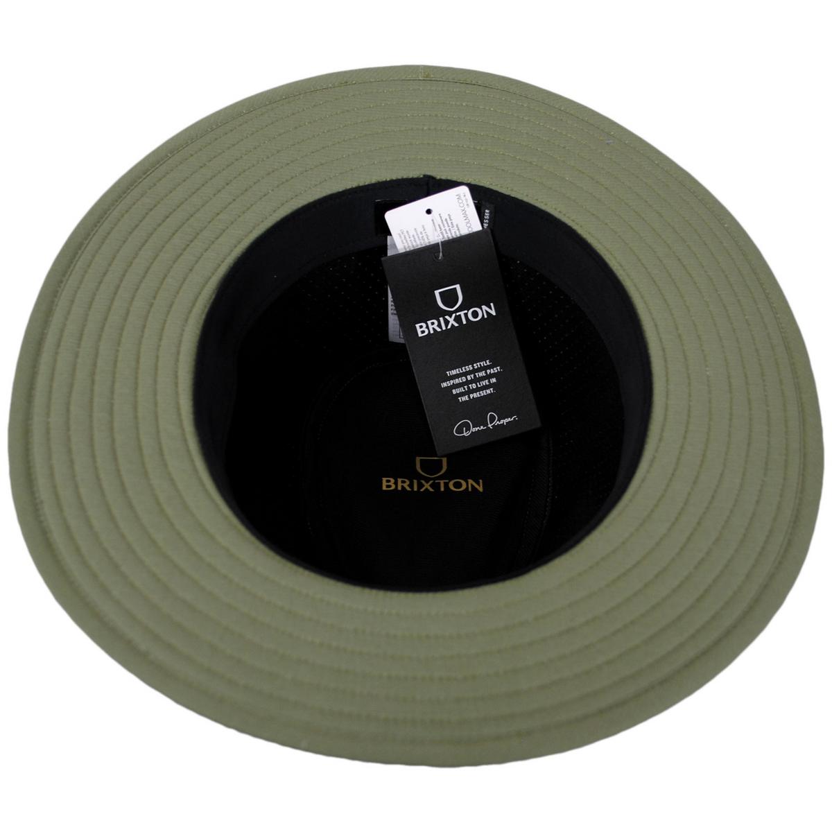 BRIXTON HATS | Messer Coolmax Safari Fedora Hat | 402614 | under | OLIVE SURPLUS