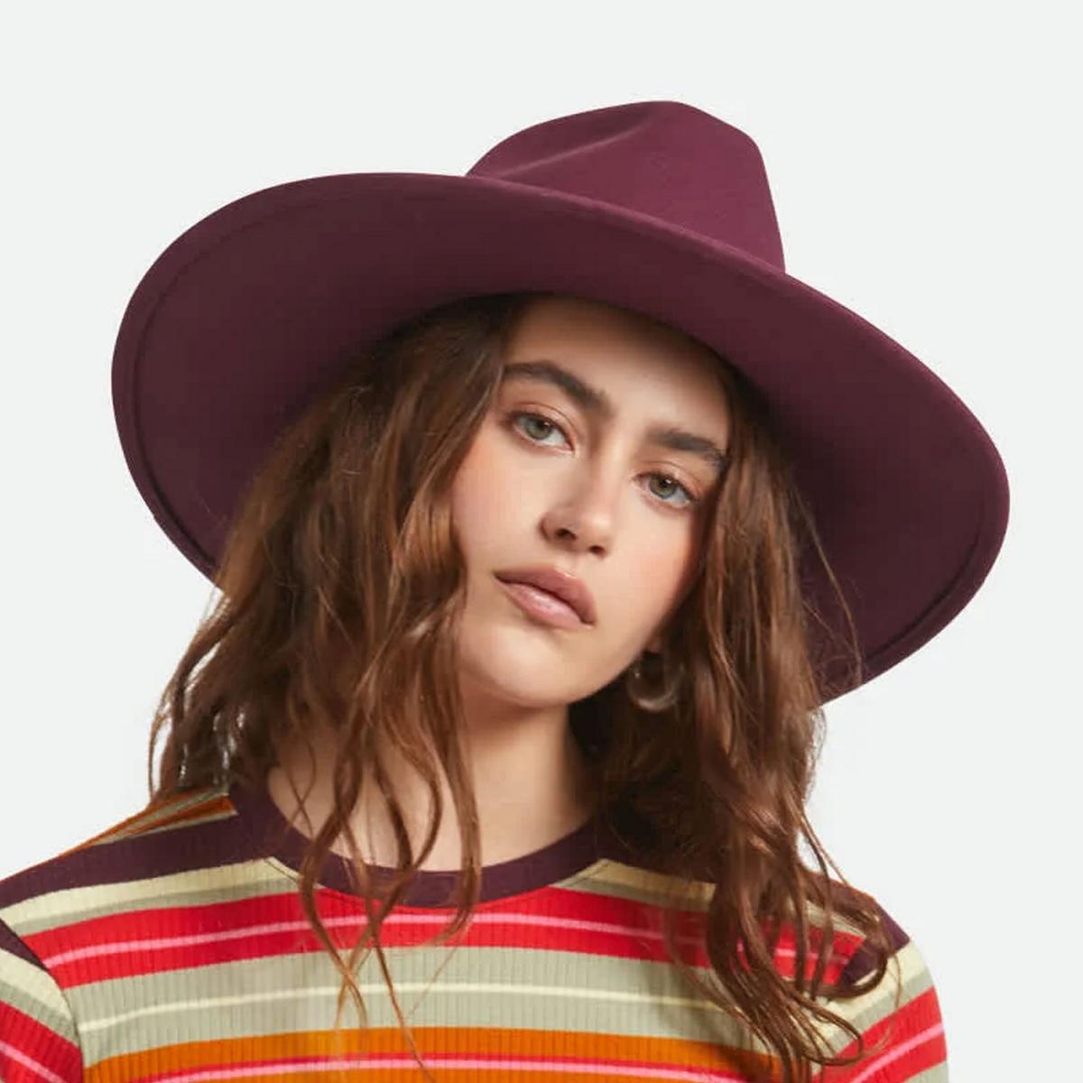 BRIXTON HATS | Layton Comfort Wool Felt Fedora Hat | 123930FW25 | lsmone | PORT/PORT