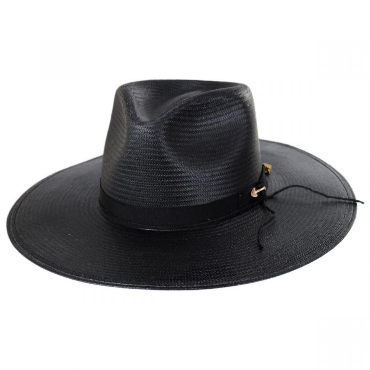 Stetson | JW Marshall Shantung Straw Western Hat | 127017 | lead | BLACK