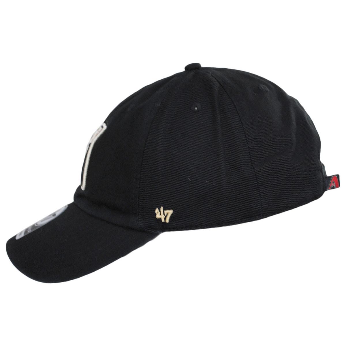 47 Brand | Arizona Diamondbacks MLB Clean Up Strapback Baseball Cap Dad Hat | 203091 | profile | BLACK/RED