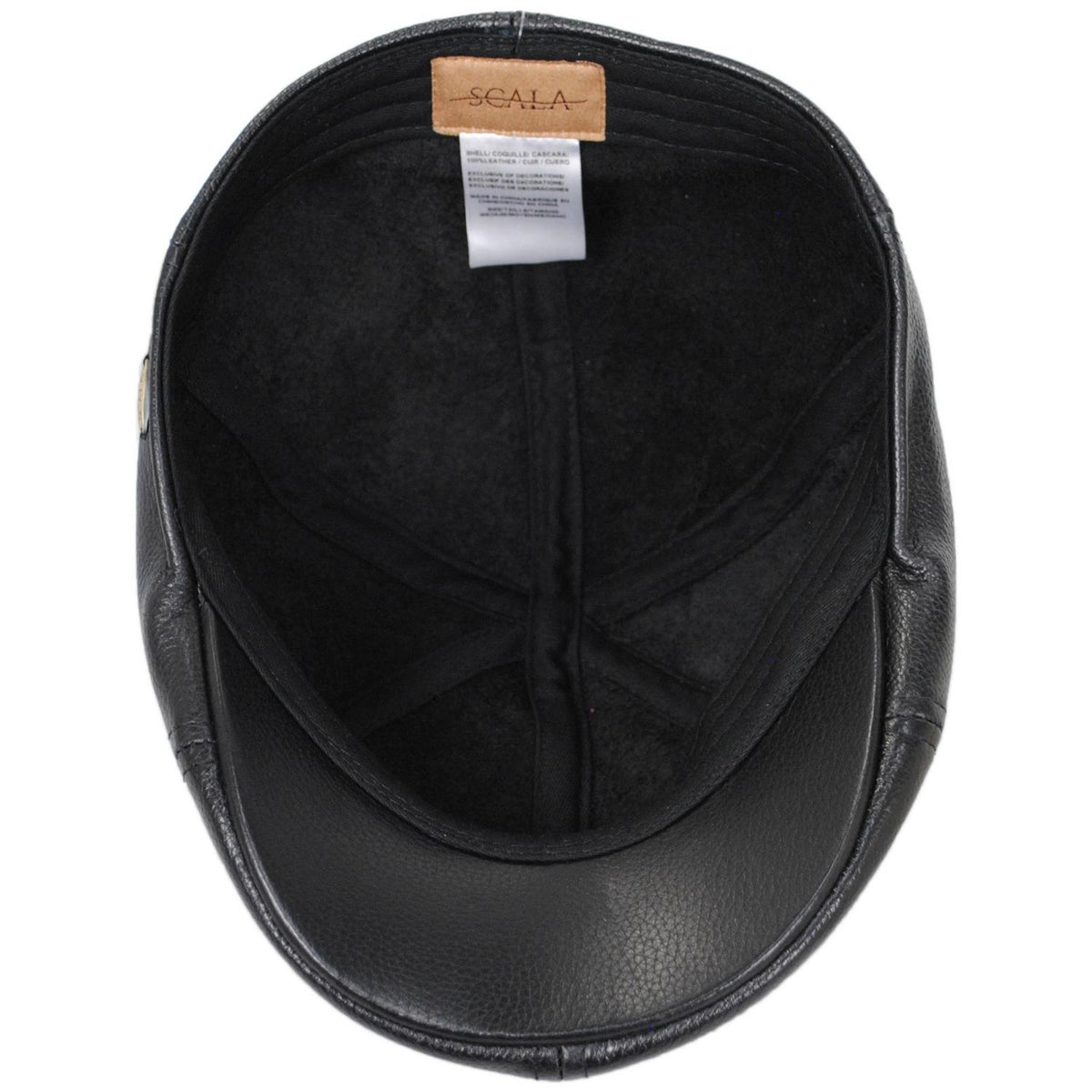 Scala | Lamarck Leather Duckbill Ivy Cap | 160167 | under | BLACK