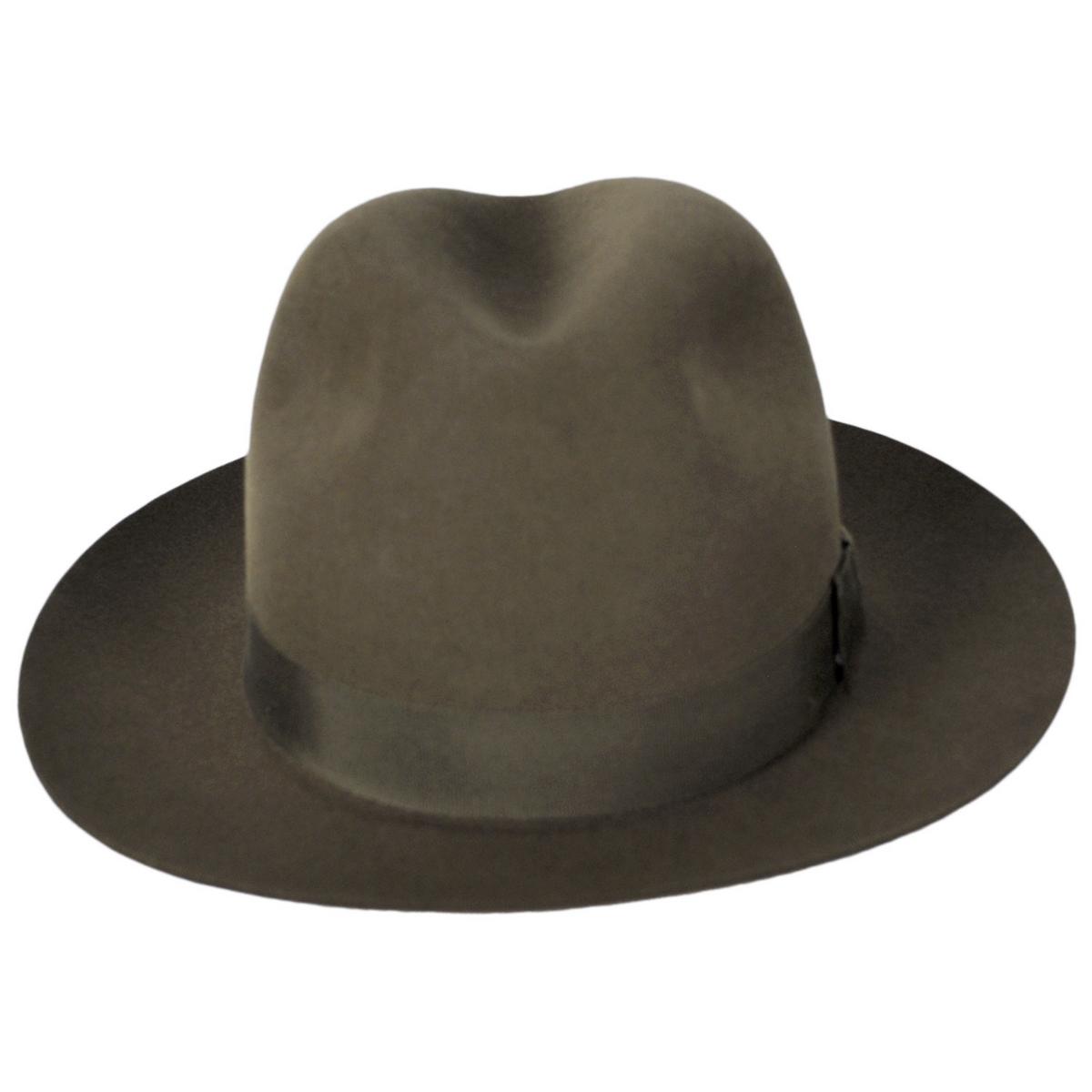 Bailey 1922 | Draper III Fur Felt Fedora Hat | 130082 | front | OLIVE