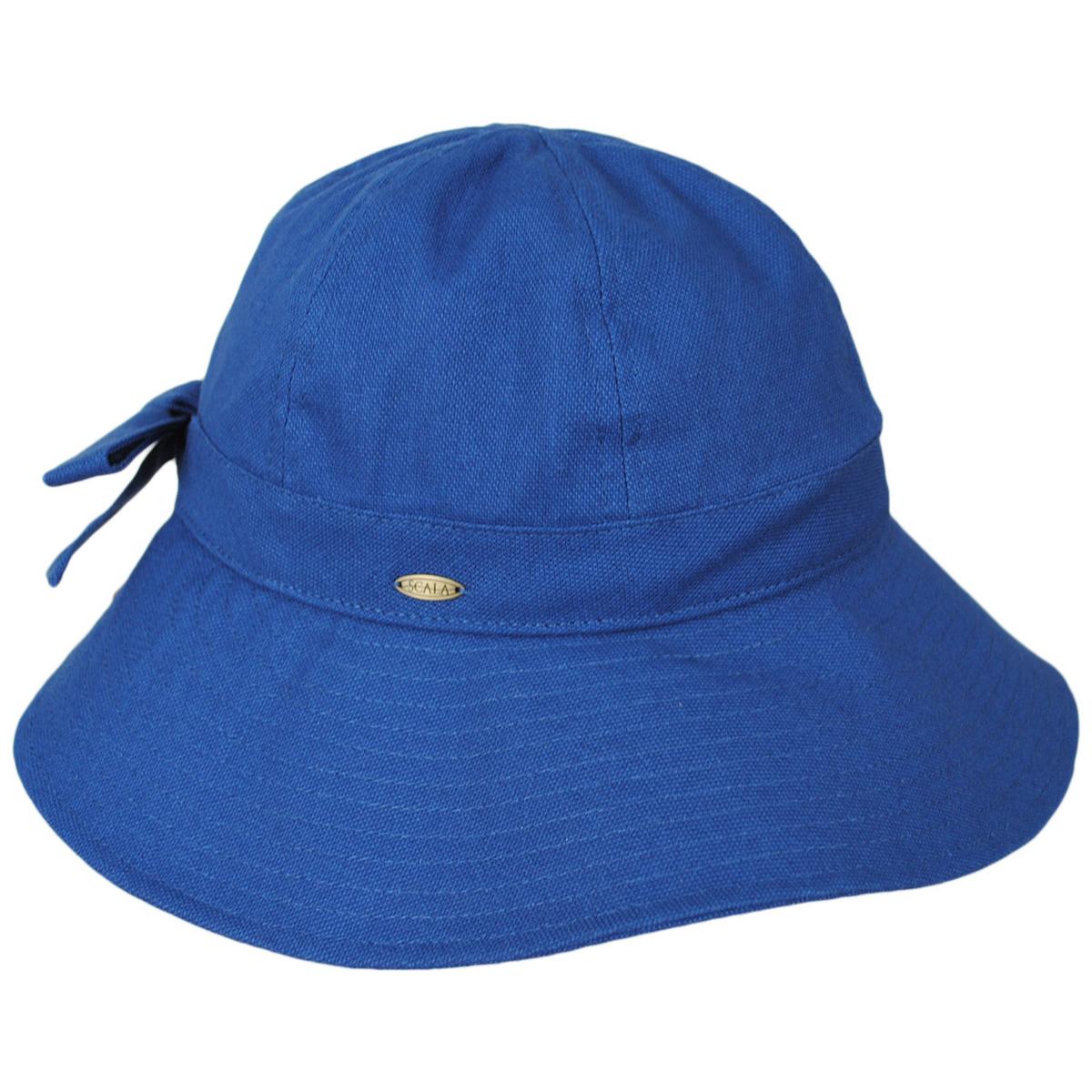Scala | Elda Cotton Facesaver Cap | 106416 | profile | ATLANTIC BLUE