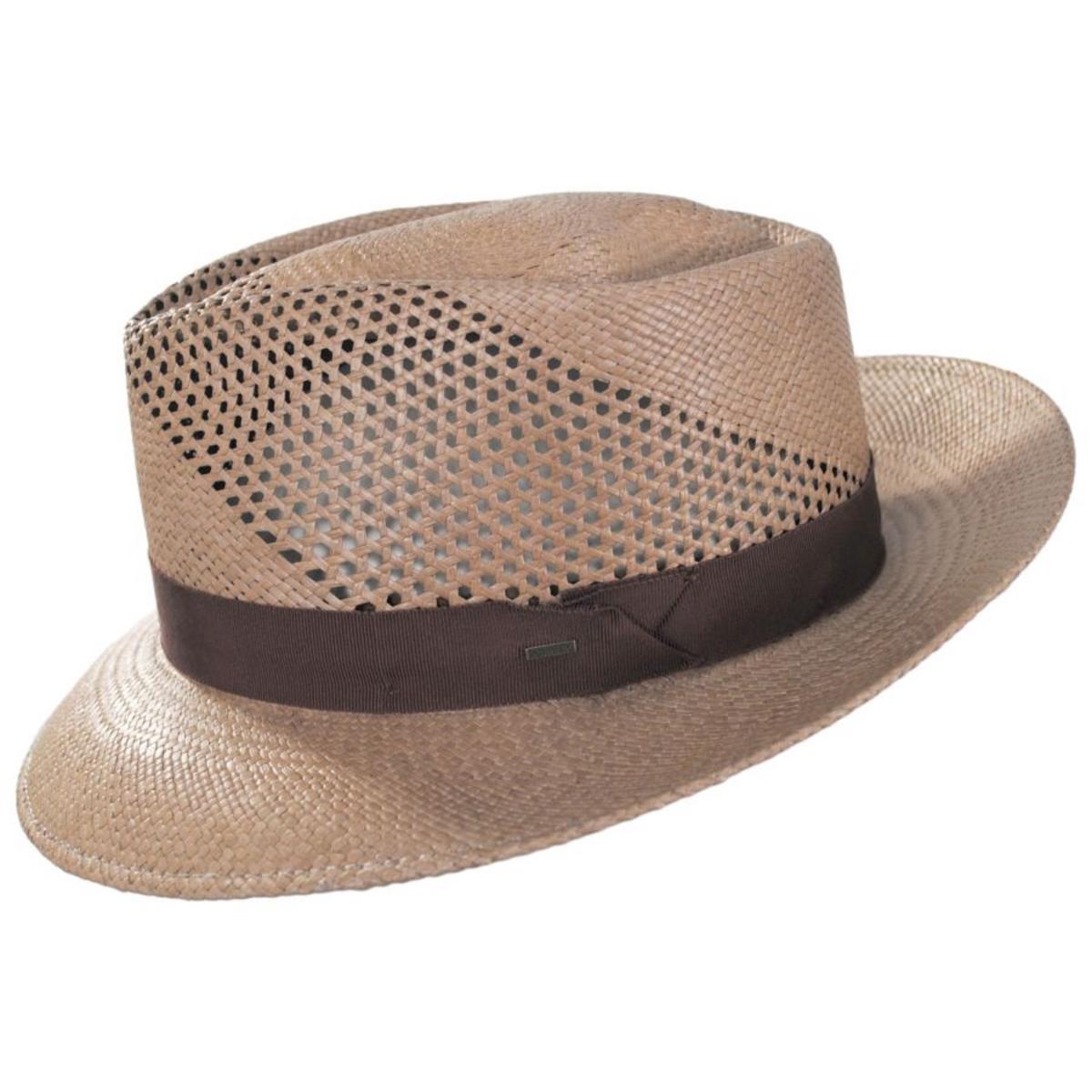 Bailey 1922 | Hurtle Panama Straw Fedora Hat | 127737 | profile | TAWNY