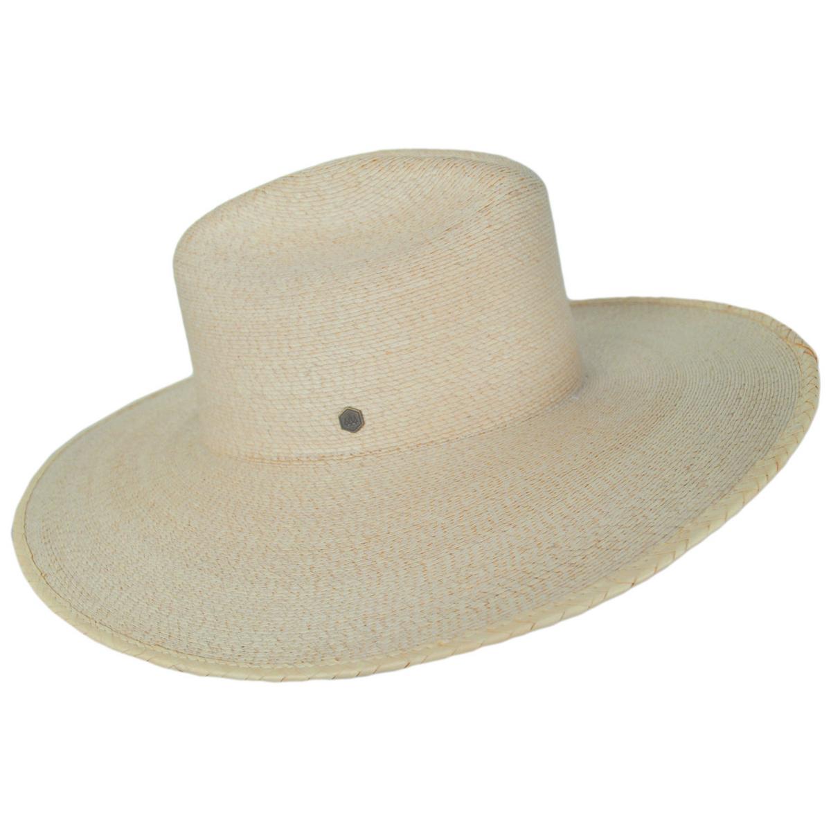 Hemlock Hat Co. | Toluca Fine Palm Straw Cattlemen Western Hat | 129584 | profile | SAND