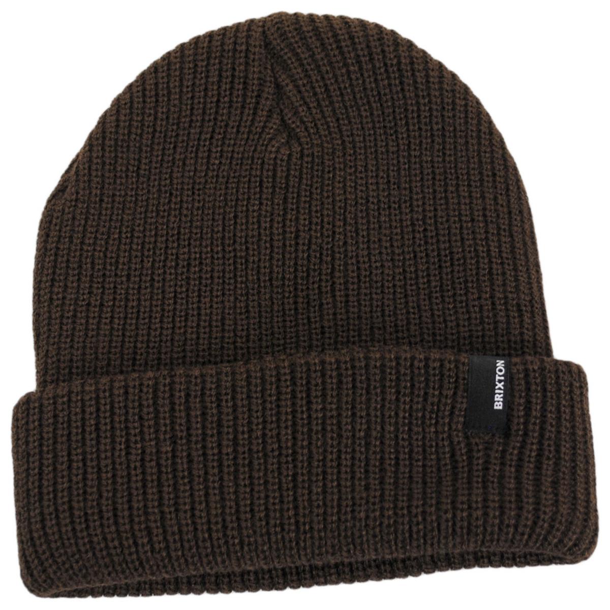 BRIXTON HATS | Heist Knit Beanie Hat | 502706 | lead | BROWN