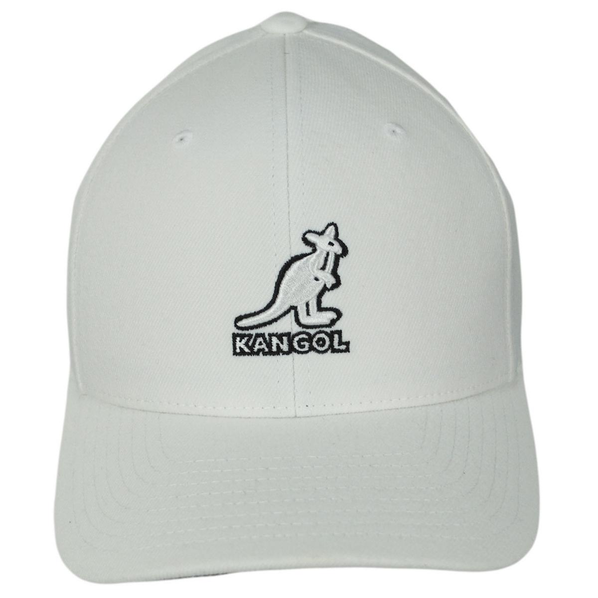Kangol | 3D Logo Flexfit Fitted Baseball Cap | 201150 | front | WHITE/BLACK