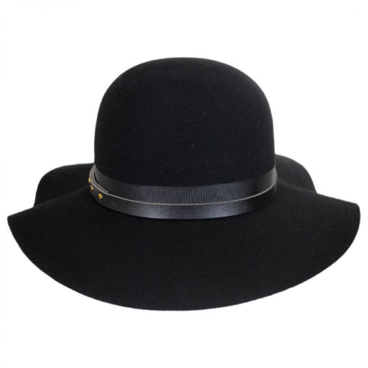 Betmar | Hayden Wool Felt Floppy Hat | 123194 | front | BLACK
