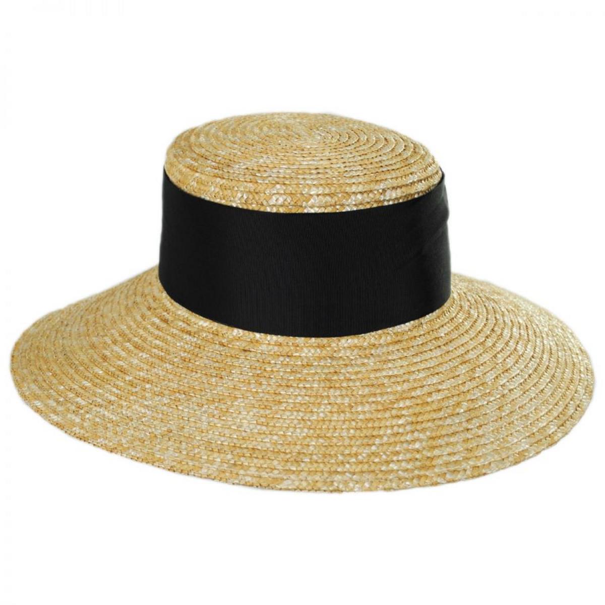 Jeanne Simmons | Louisa Milan Straw Boater Hat