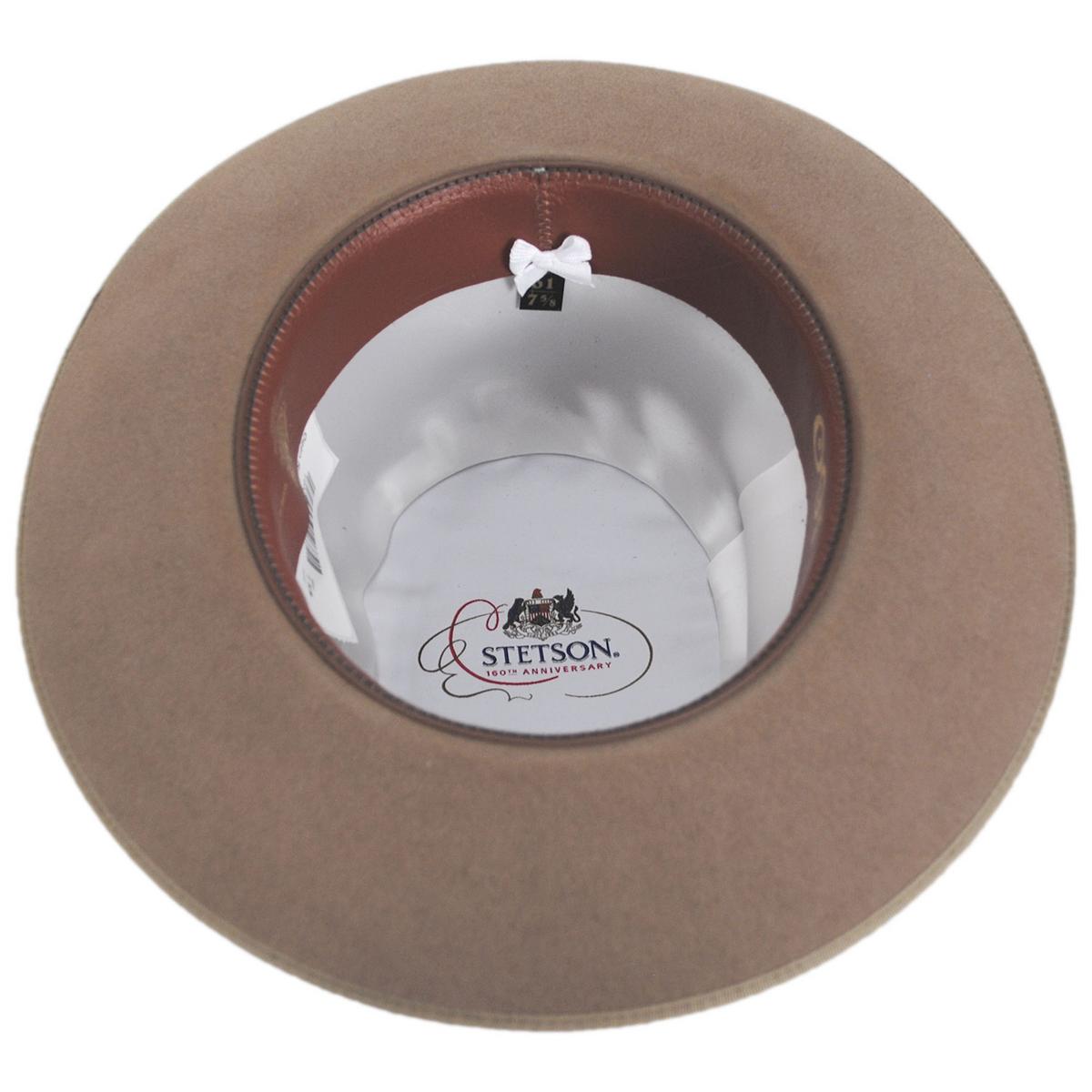 Stetson | Open Road 160th Edition 6X Fur Felt Shapeable Open Crown Western Hat | 130754 | under | FAWN