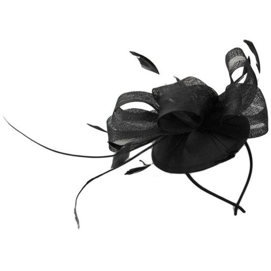 Jeanne Simmons | Sasha Sinamay Straw Fascinator Hat | 120762 | lead | BLACK