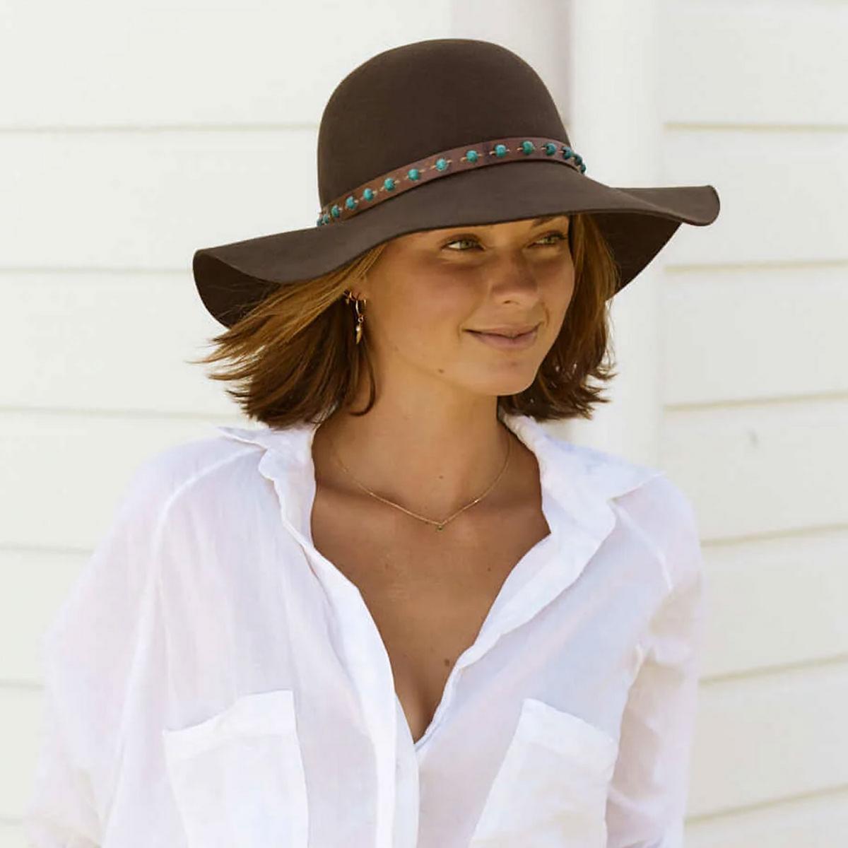 Conner | 1970 Wool Felt Floppy Hat | 123200 | lsfone | CHOCOLATE BROWN